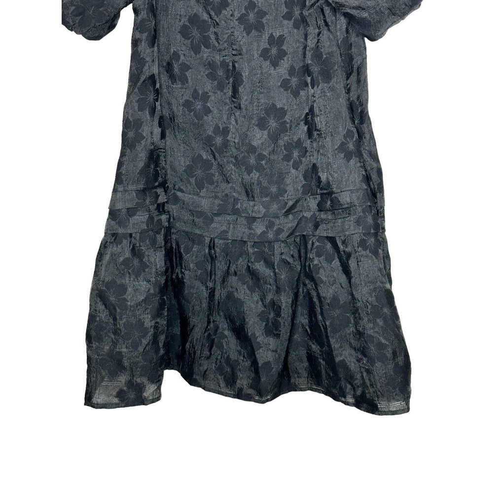 NWT Madewell Womens Puff Sleeve Pleated Mini‎ Dress XS Floral Jacquard Pockets - Picture 10 of 12